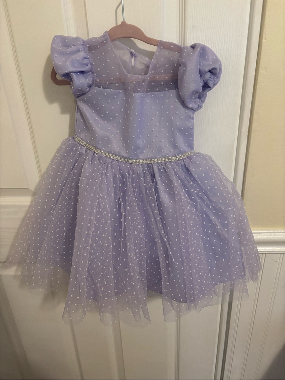 Girls Lavender Tulle Party Dress